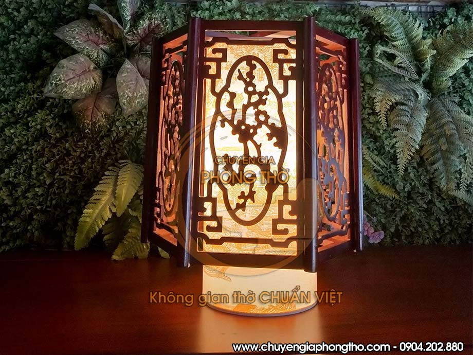 Mẫu đèn thả hoa mai phòng thờ đẹp Mẫu đèn thả hoa mai phòng thờ đẹp