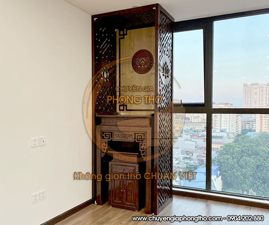 Bàn thờ đứng triện sen BTD04