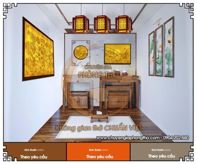 bộ tranh trúc chỉ phòng thờ cao cấp 2