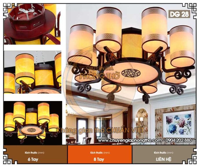 đèn chùm gỗ cao cấp 1