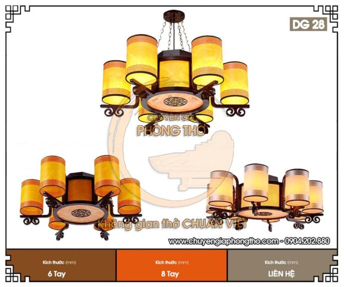 đèn chùm gỗ cao cấp