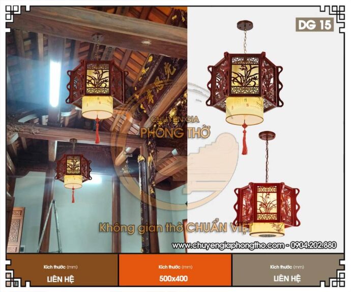 đèn thả trần hoa lan 2