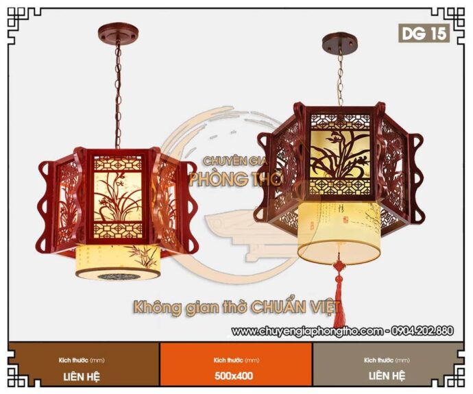 đèn thả trần hoa lan 4
