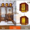 đèn thả trần phòng thờ 1 bóng 1