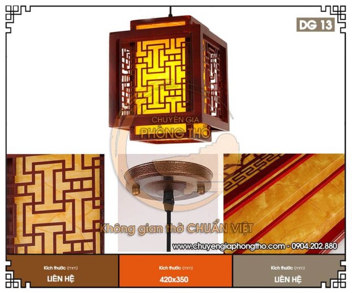 đèn thả trần phòng thờ 1 bóng 2