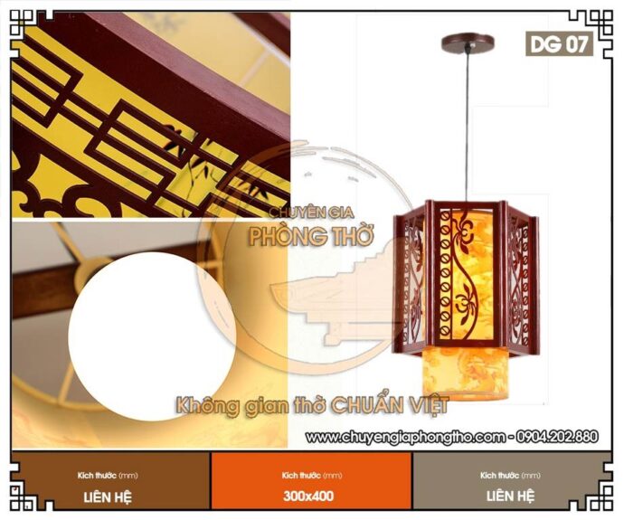 đèn thả trần trang trí phòng thờ 1