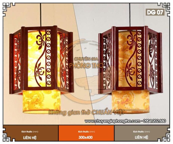 đèn thả trần trang trí phòng thờ 2