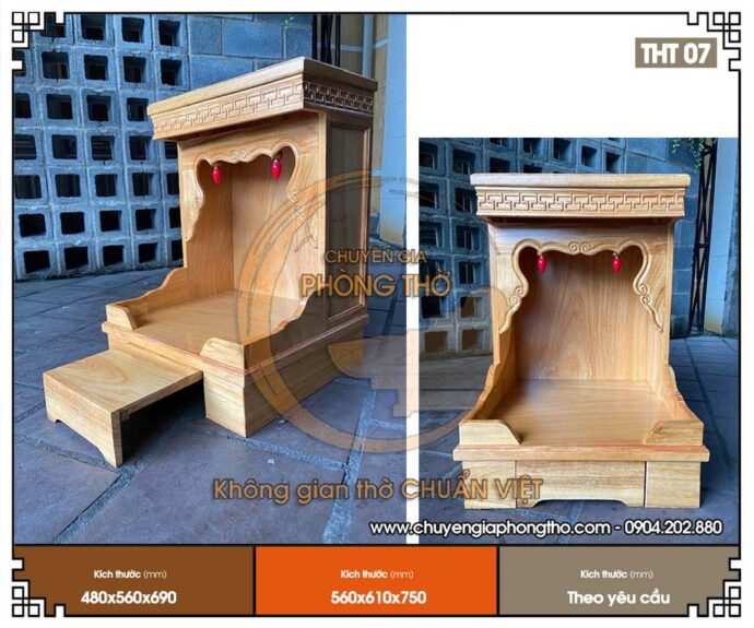 Mẫu bàn thờ thần tài ông địa có ngăn kéo