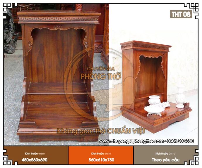 Mẫu bàn thờ thần tài ông địa đơn giản cho văn phòng cửa hàng THT08