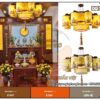 Đèn chùm treo phòng thờ, nhà thờ họ diện tích 30m2