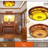 Mẫu đèn gỗ ốp trần phòng thờ sang trọng giá rẻ - DG01