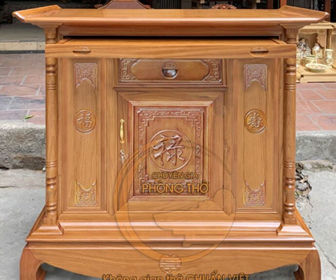 Mẫu tủ thờ chữ Phúc truyền thống cho không gian thờ Việt TT04