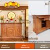 Mẫu tủ thờ liên hoa gỗ gõ cho nhà phố, biệt thự