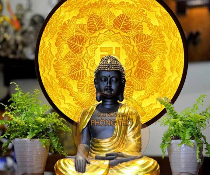 tranh giấy dừa mandala chữ vạn hình tròn 1