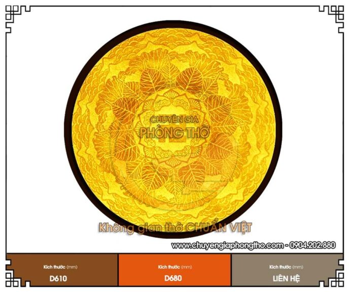 tranh giấy dừa mandala chữ vạn hình tròn