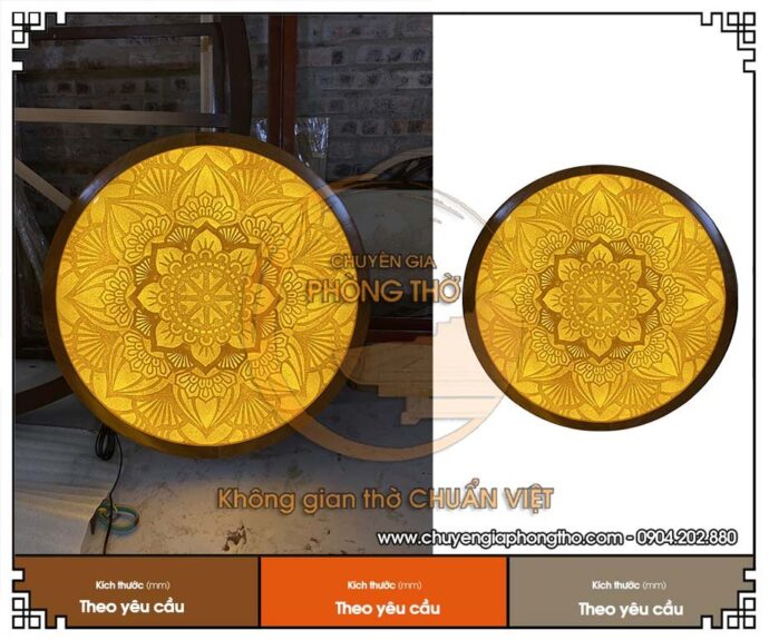 tranh trúc chỉ mandala hình tròn 2