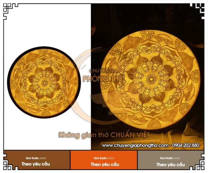 tranh trúc chỉ mandala hình tròn 3