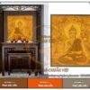 tranh trúc chỉ phật ngồi dưới gốc cây bồ đề 1