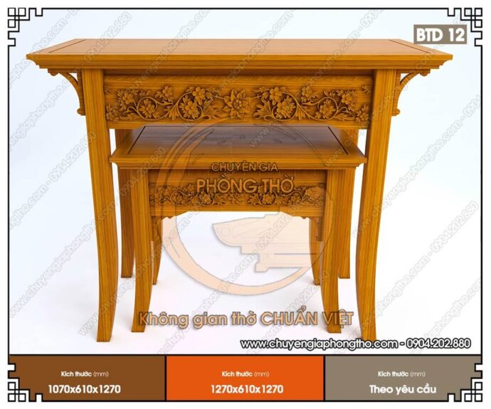bàn thờ đứng 1m27