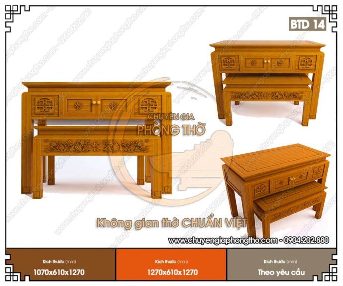 bàn thờ đứng 1m53