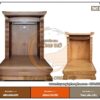 Mẫu bàn thờ thần tài mái bằng gỗ sồi THT03 kiểu dáng hiện đại