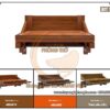 Mẫu bàn thờ treo tường có ngăn kéo gỗ gụ BTT15