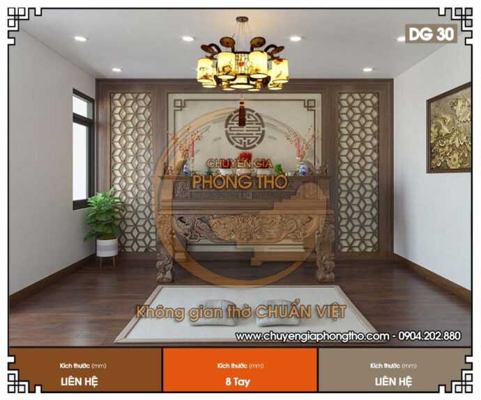 đèn chùm phòng thờ 8 tay 2