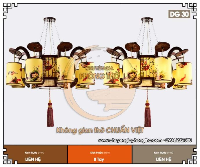 đèn chùm phòng thờ 8 tay 3