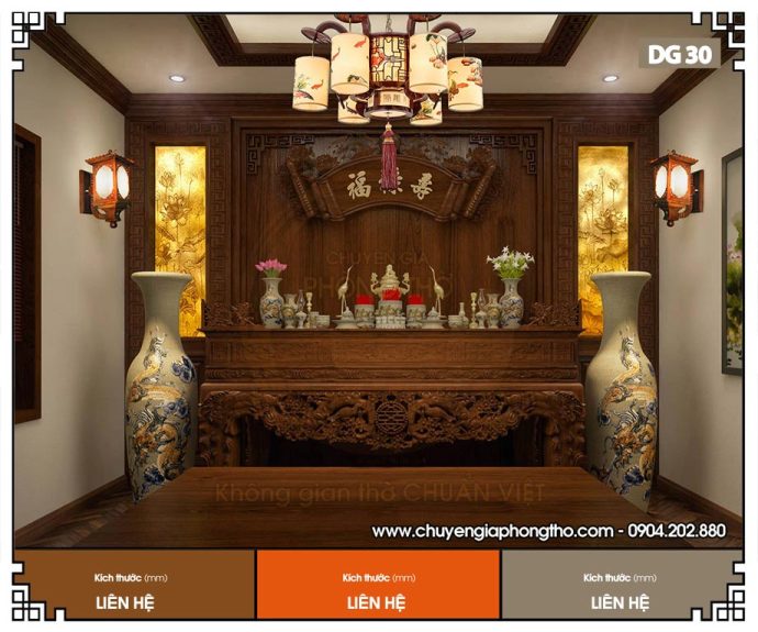 Đèn chùm phòng thờ 8 tay DG30