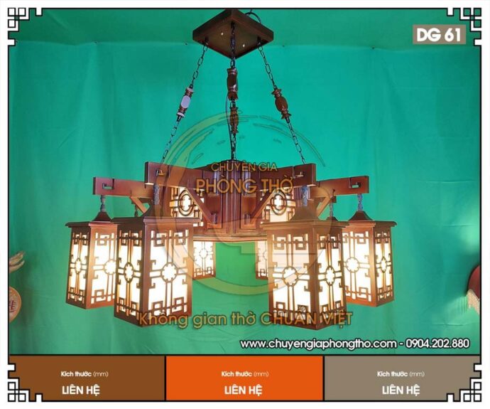 đèn chùm trang trí nhà gỗ 2