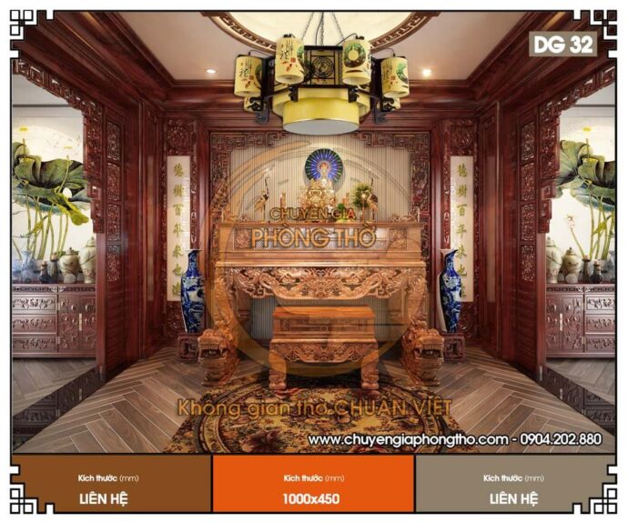 đèn chùm trang trí phòng thờ 2