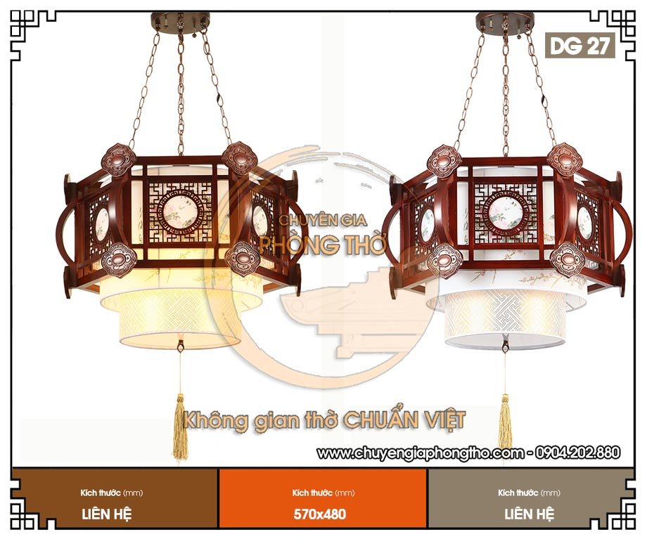 Mẫu đèn lồng gỗ trang trí nhà gỗ