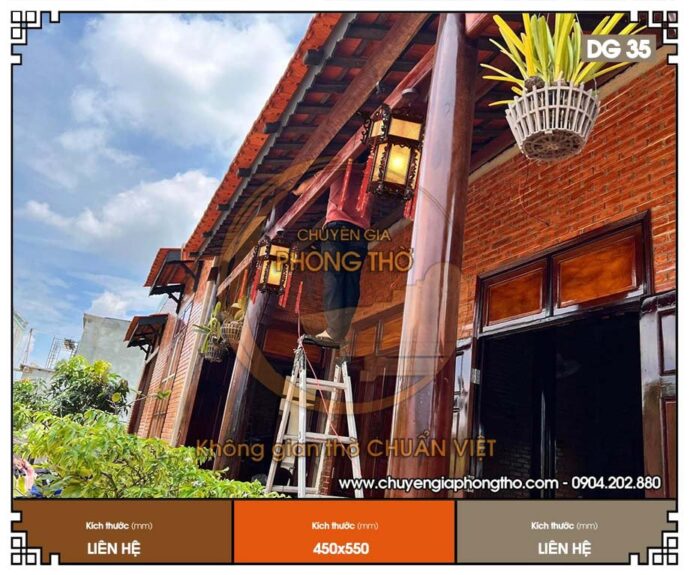 đèn lồng gỗ lục giác 4