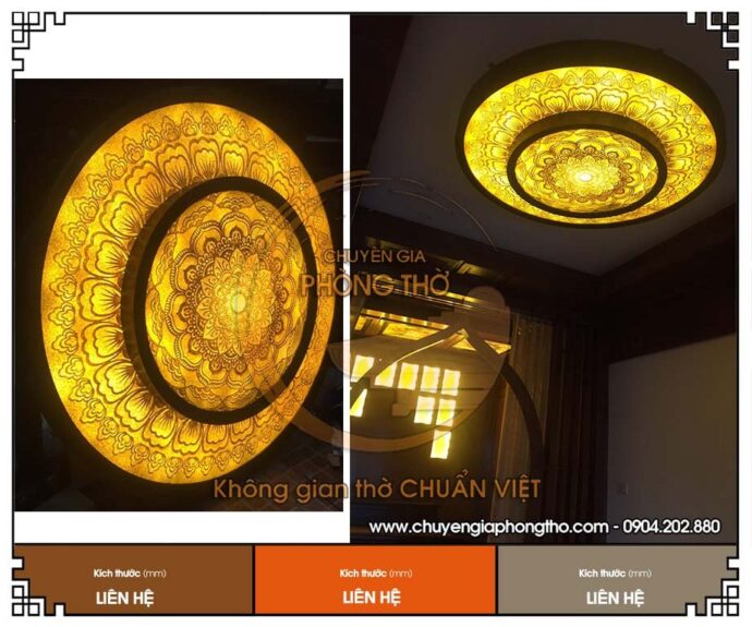 đèn ốp trần giấy dừa