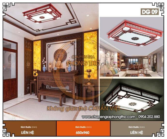 đèn ốp trần gỗ 3