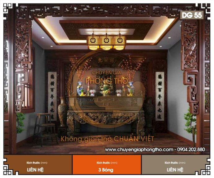 đèn thả gỗ trang trí Phúc Lộc Thọ 1