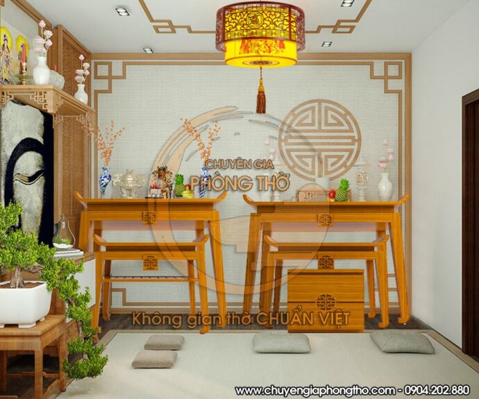 đèn thả phòng thờ chữ phúc 1