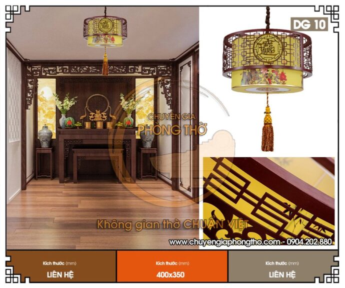 đèn thả phòng thờ chữ phúc 3