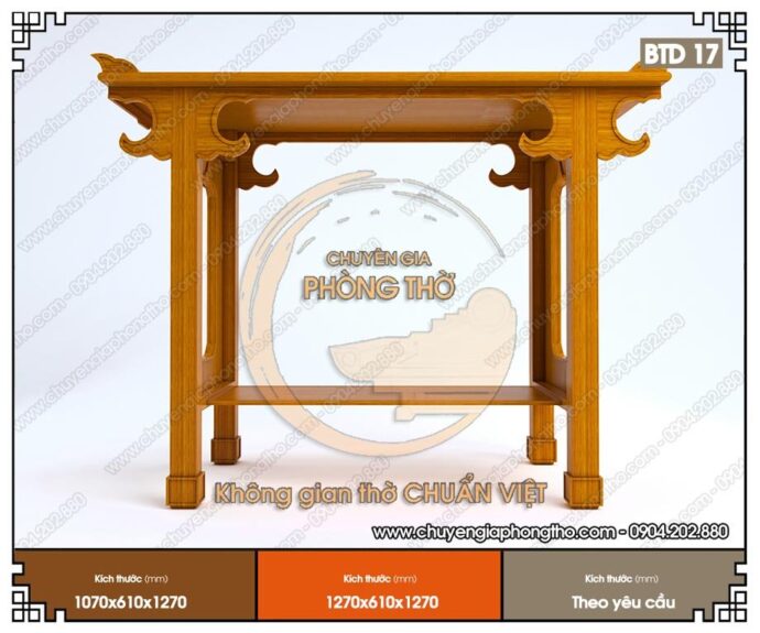 Mẫu bàn thờ Phật đơn giản