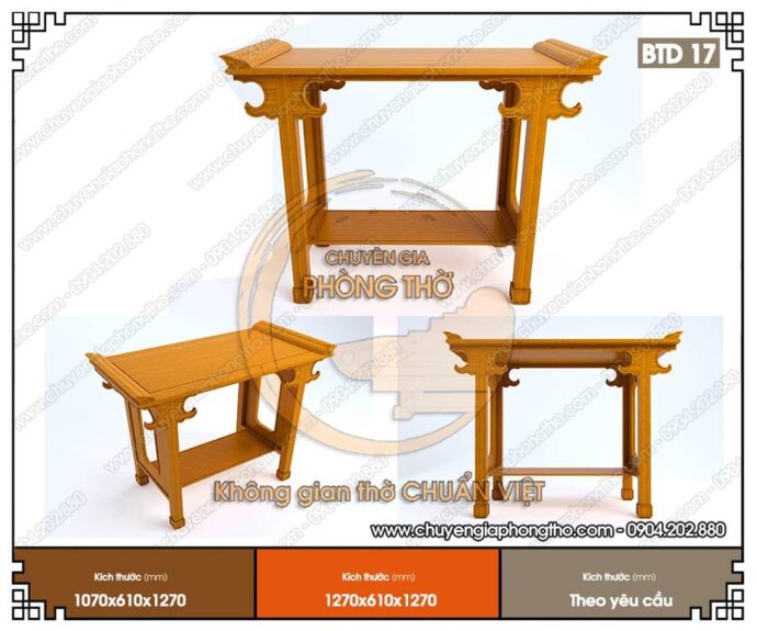 Mẫu bàn thờ Phật đơn giản