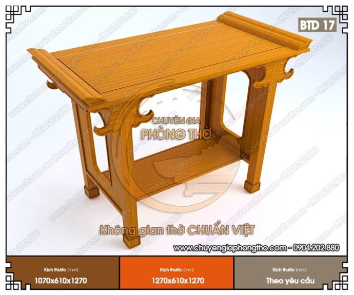 Mẫu bàn thờ Phật đơn giản