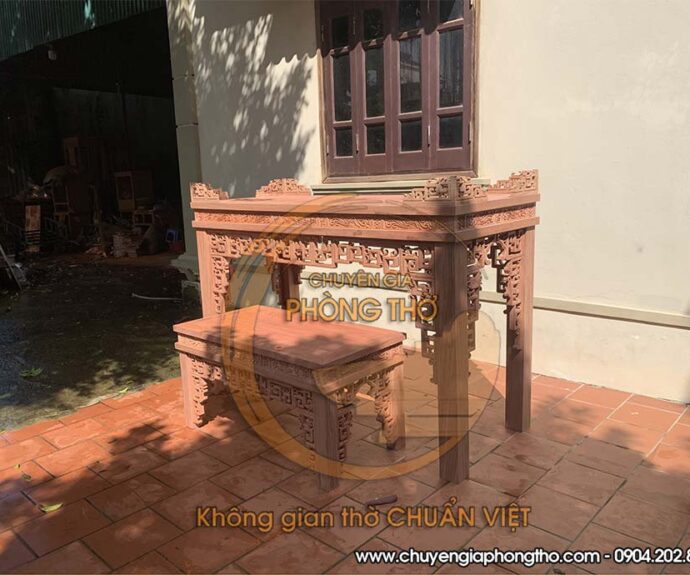 Mẫu bàn thờ Phật tại gia đẹp truyền thống gia tăng vượng khí BTD40