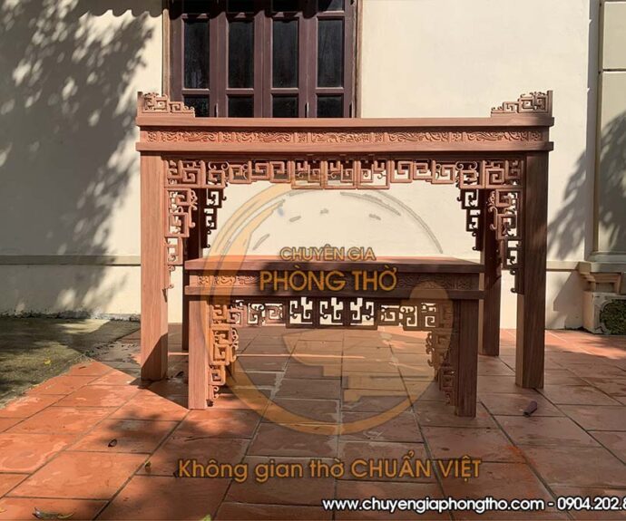 Mẫu bàn thờ Phật tại gia đẹp truyền thống gia tăng vượng khí BTD40