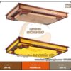 mẫu đèn ốp trần gỗ hình chữ nhật trang trí phòng thờ, phòng khách