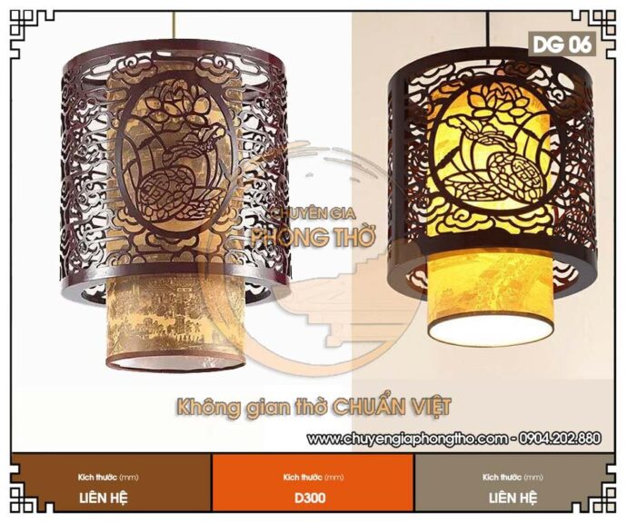 mẫu đèn thả trần hoa sen 1