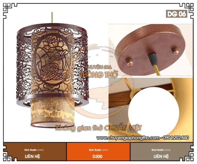 mẫu đèn thả trần hoa sen 3