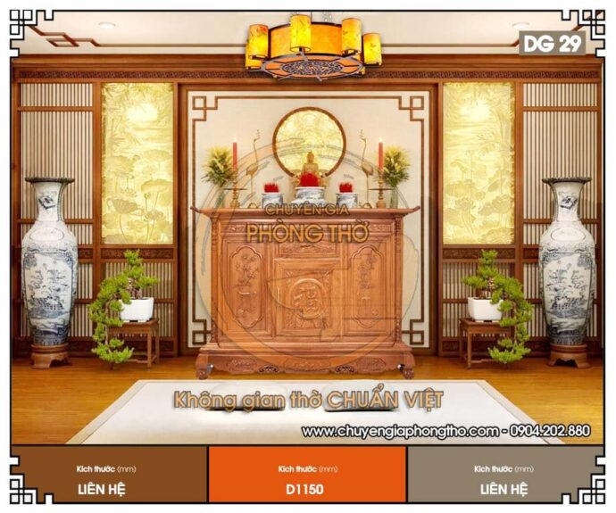 mẫu đèn trang trí bàn thờ 1