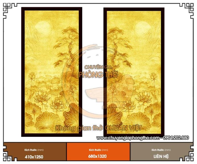 mẫu tranh giấy dừa sen tùng 2