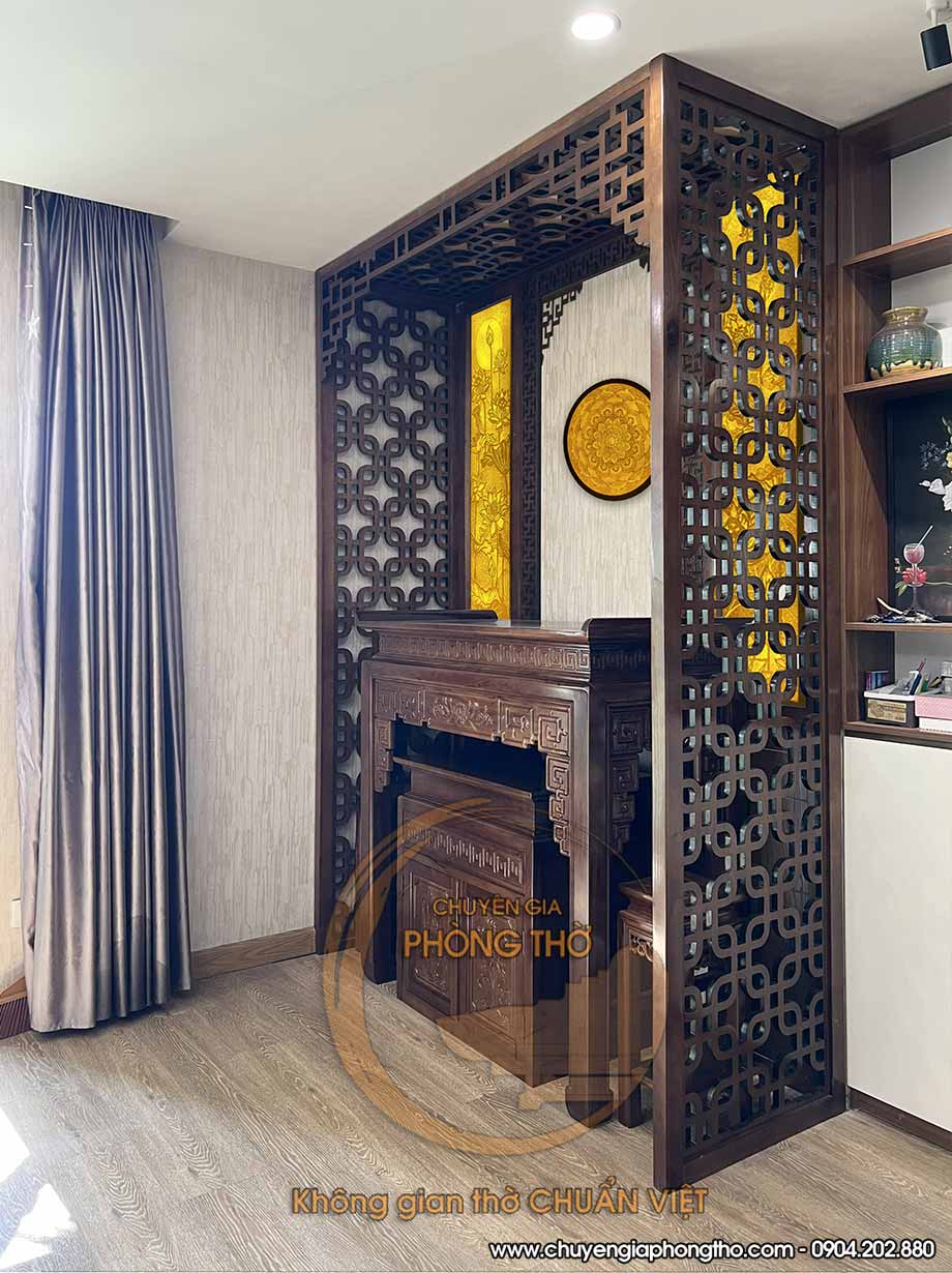 Vách ngăn bàn thờ chung cư hiện đại tại ẻinity Tower