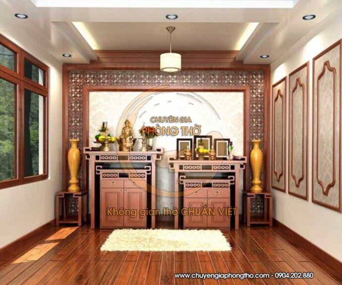 bàn thờ Phật tách riêng bàn thờ gia tiên
